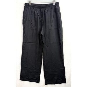 Beautiful Nomad Women's Black Viscose Linen Pants Size XXL